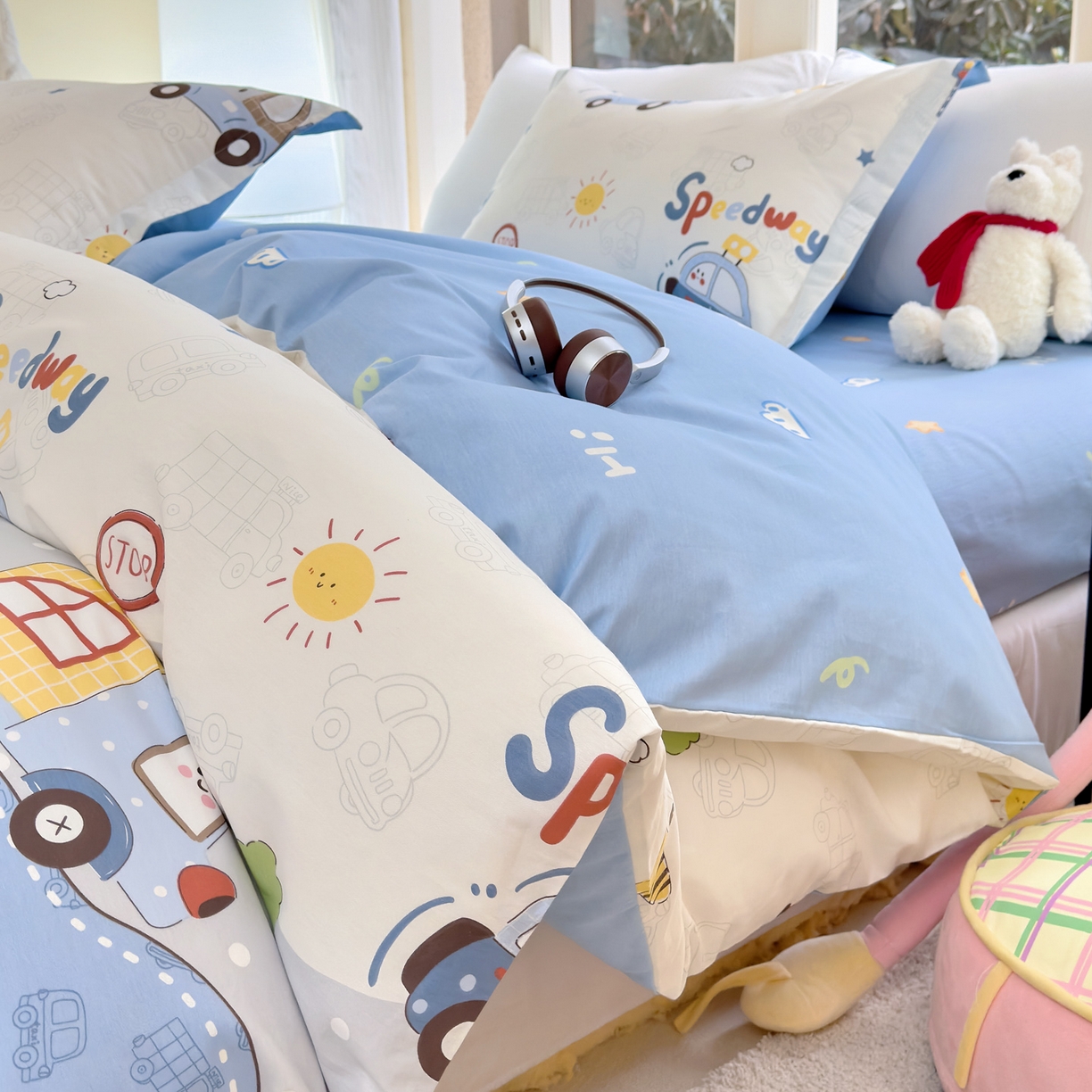 91家纺网 家纺一手货源 找家纺 （总）洺兰家居 2026新款全棉纯棉13070小清新印花四件套