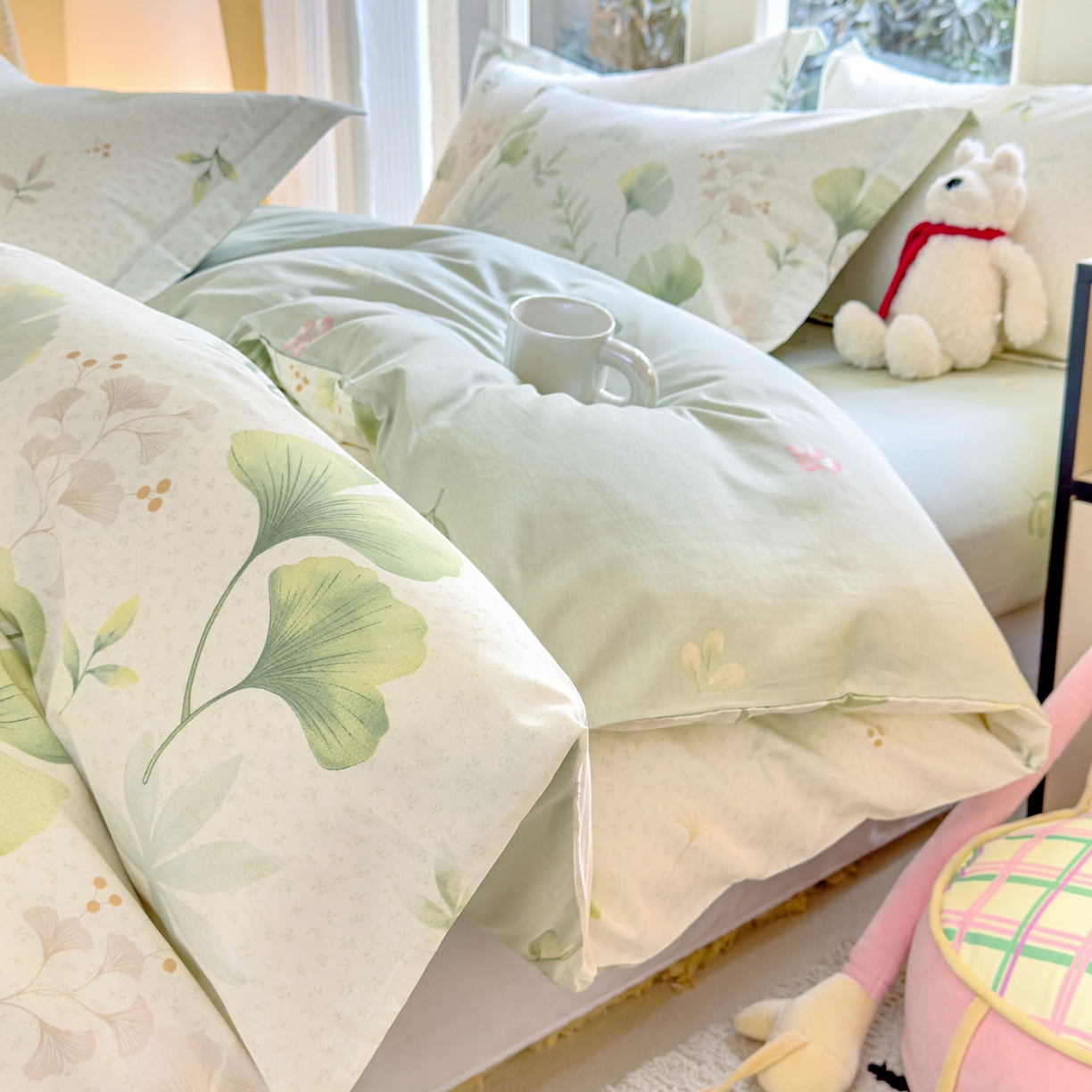 91家纺网 家纺一手货源 找家纺 （总）洺兰家居 2026新款全棉纯棉13070小清新印花四件套