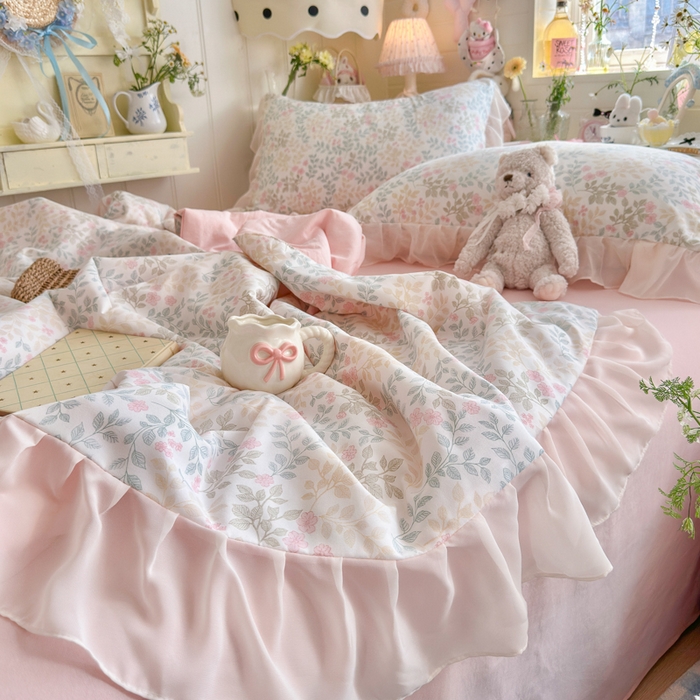 91家纺网 家纺一手货源 找家纺 港岛妹妹 2026新款雪纺花边夏被夏凉被空调被 迷雾