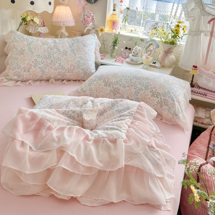 91家纺网 家纺一手货源 找家纺 港岛妹妹 2026新款雪纺花边夏被夏凉被空调被 迷雾