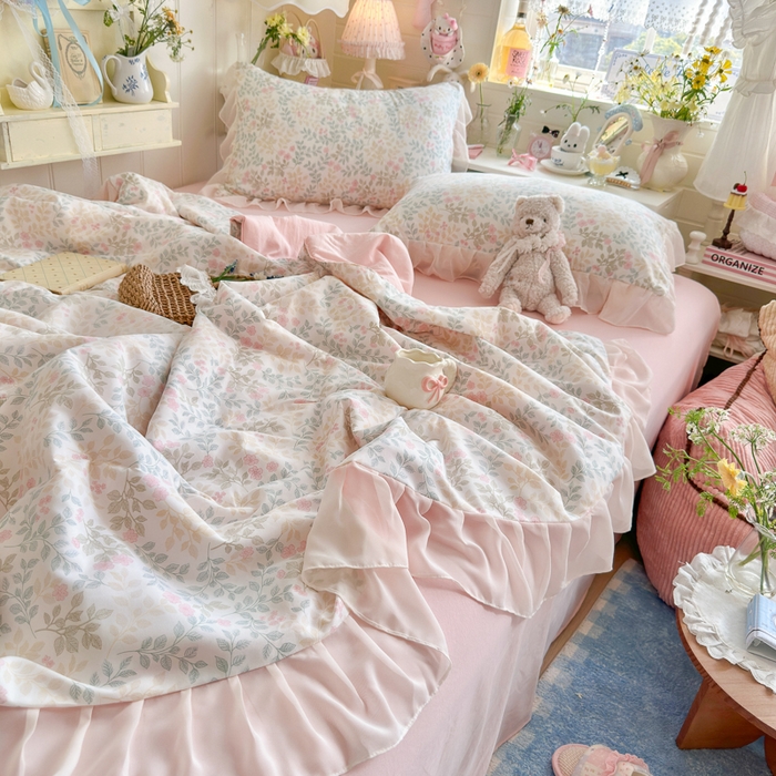 91家纺网 家纺一手货源 找家纺 港岛妹妹 2026新款雪纺花边夏被夏凉被空调被 迷雾