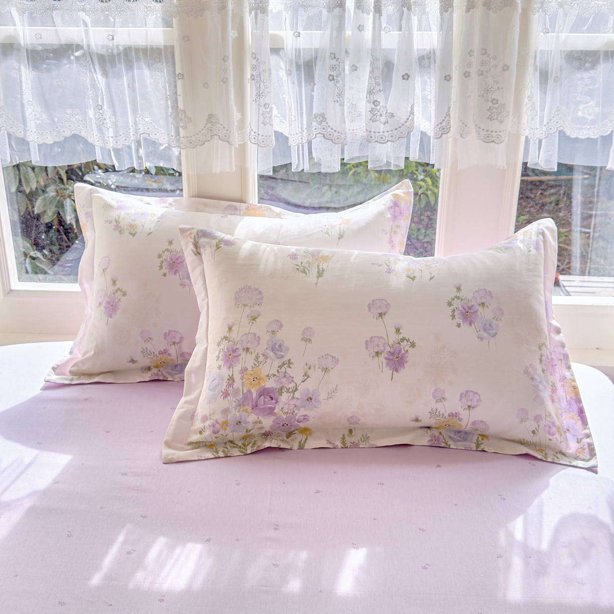 91家纺网 家纺一手货源 找家纺 洺兰家居 2026新款全棉纯棉13070小清新印花四件套 若兰