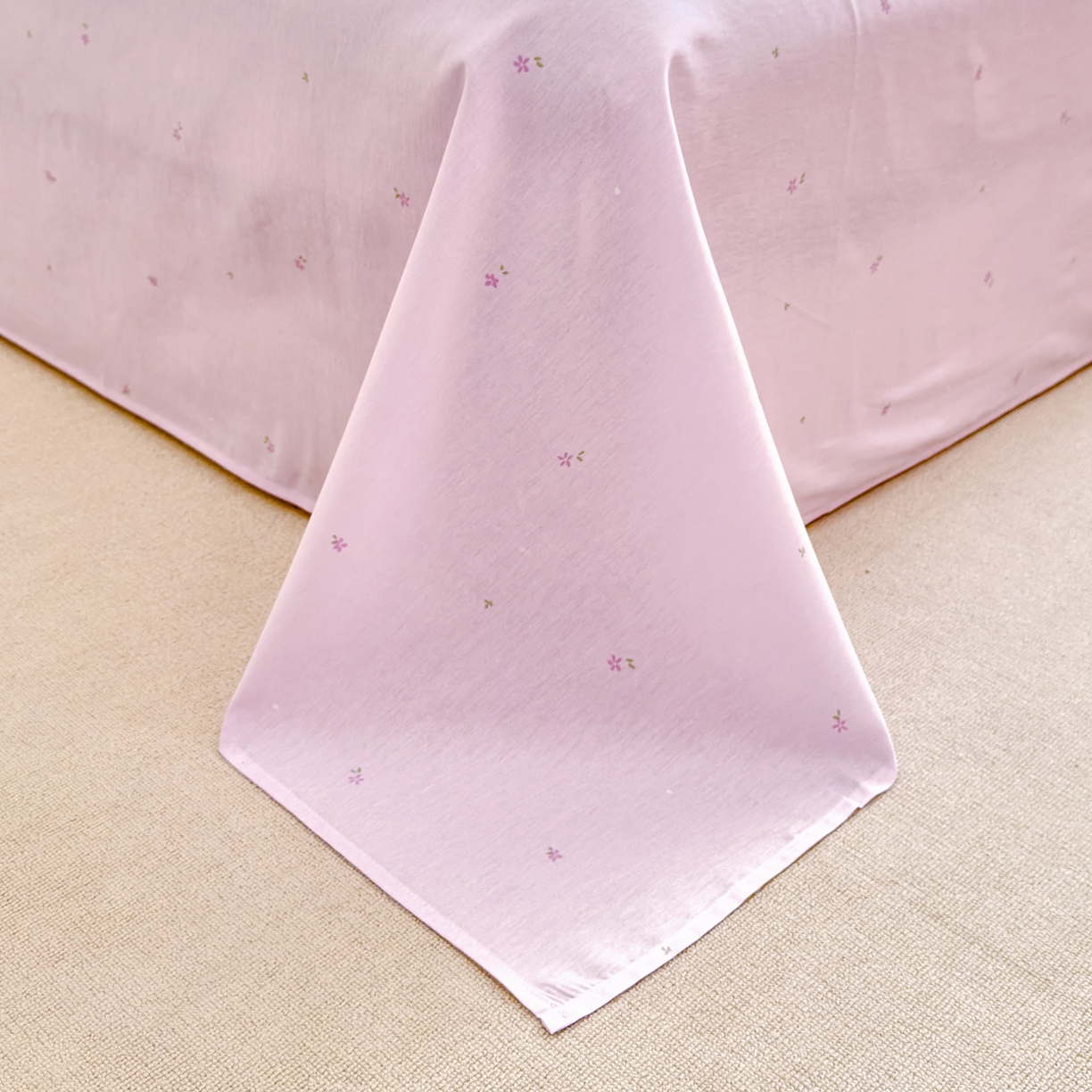 91家纺网 家纺一手货源 找家纺 洺兰家居 2026新款全棉纯棉13070小清新印花四件套 若兰