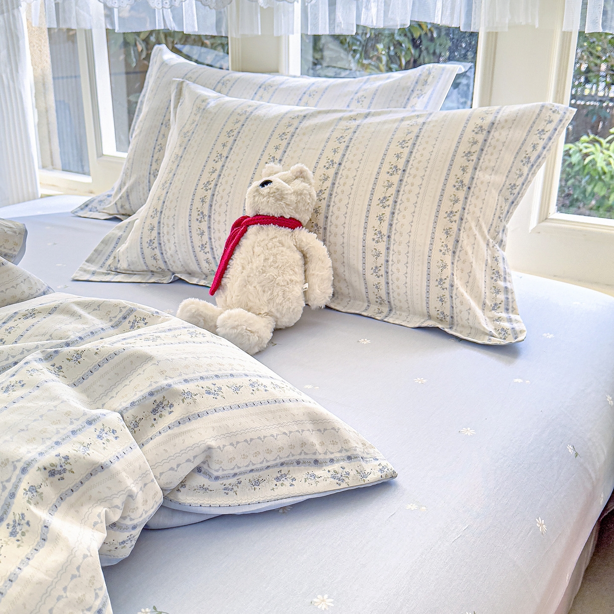 91家纺网 家纺一手货源 找家纺 洺兰家居 2026新款全棉纯棉13070小清新印花四件套 海岛假日