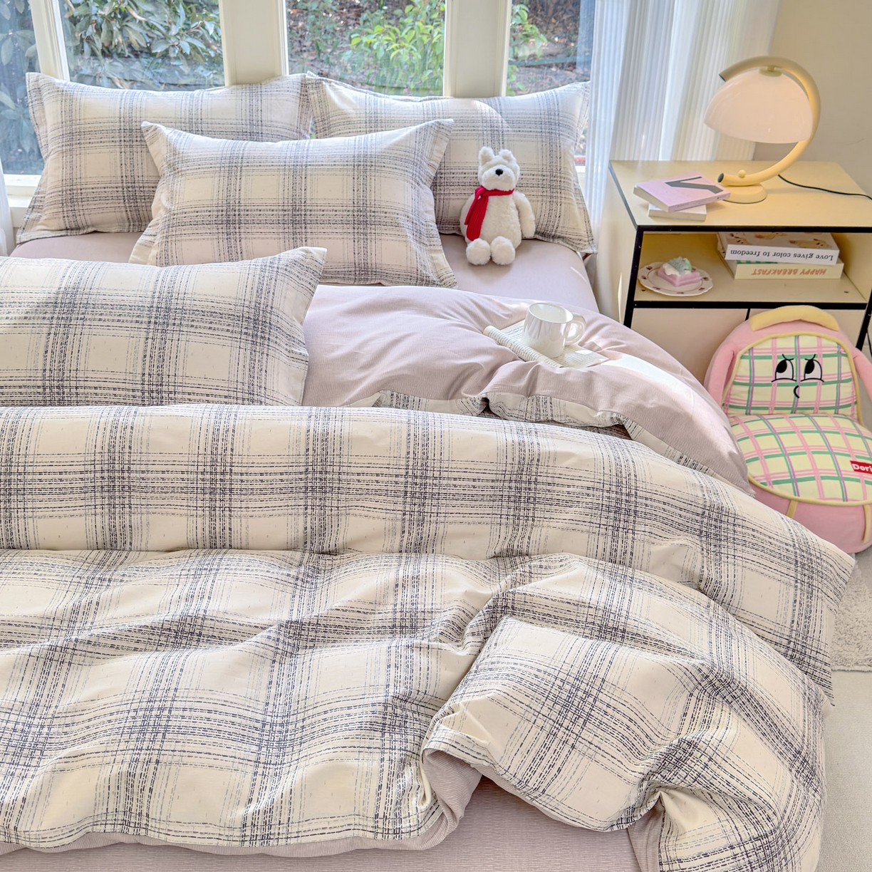 91家纺网 家纺一手货源 找家纺 洺兰家居 2026新款全棉纯棉13070小清新印花四件套 卡特