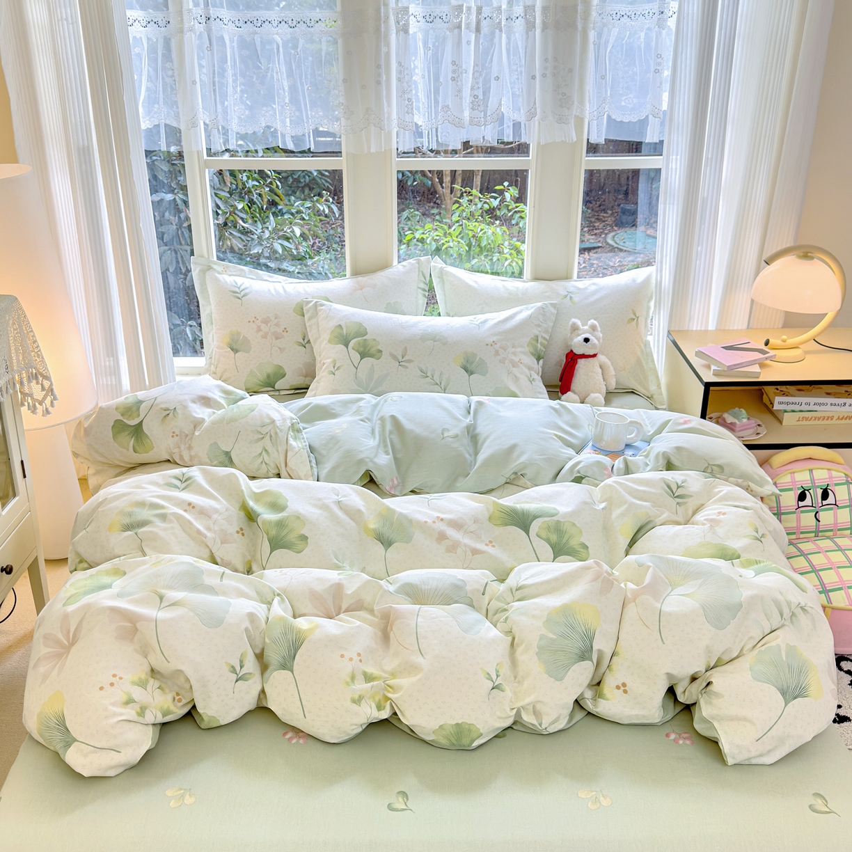 91家纺网 家纺一手货源 找家纺 洺兰家居 2026新款全棉纯棉13070小清新印花四件套 优雅生活