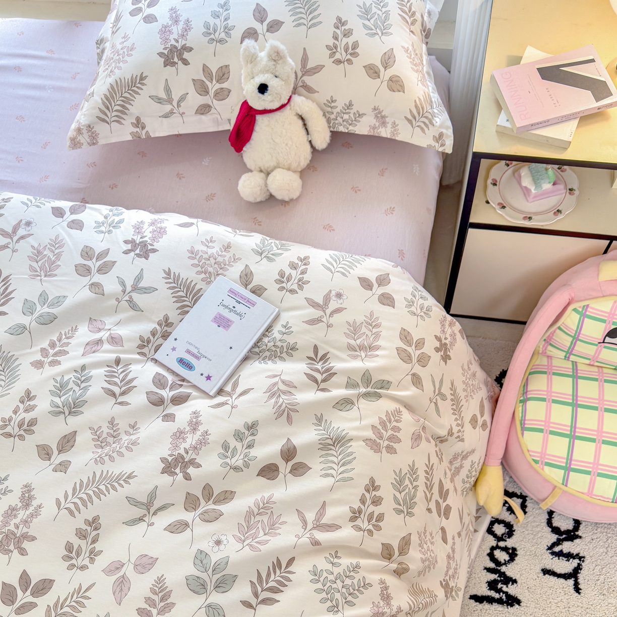 91家纺网 家纺一手货源 找家纺 洺兰家居 2026新款全棉纯棉13070小清新印花四件套 晚风细语