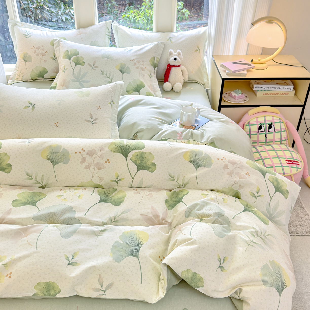 91家纺网 家纺一手货源 找家纺 洺兰家居 2026新款全棉纯棉13070小清新印花四件套 优雅生活