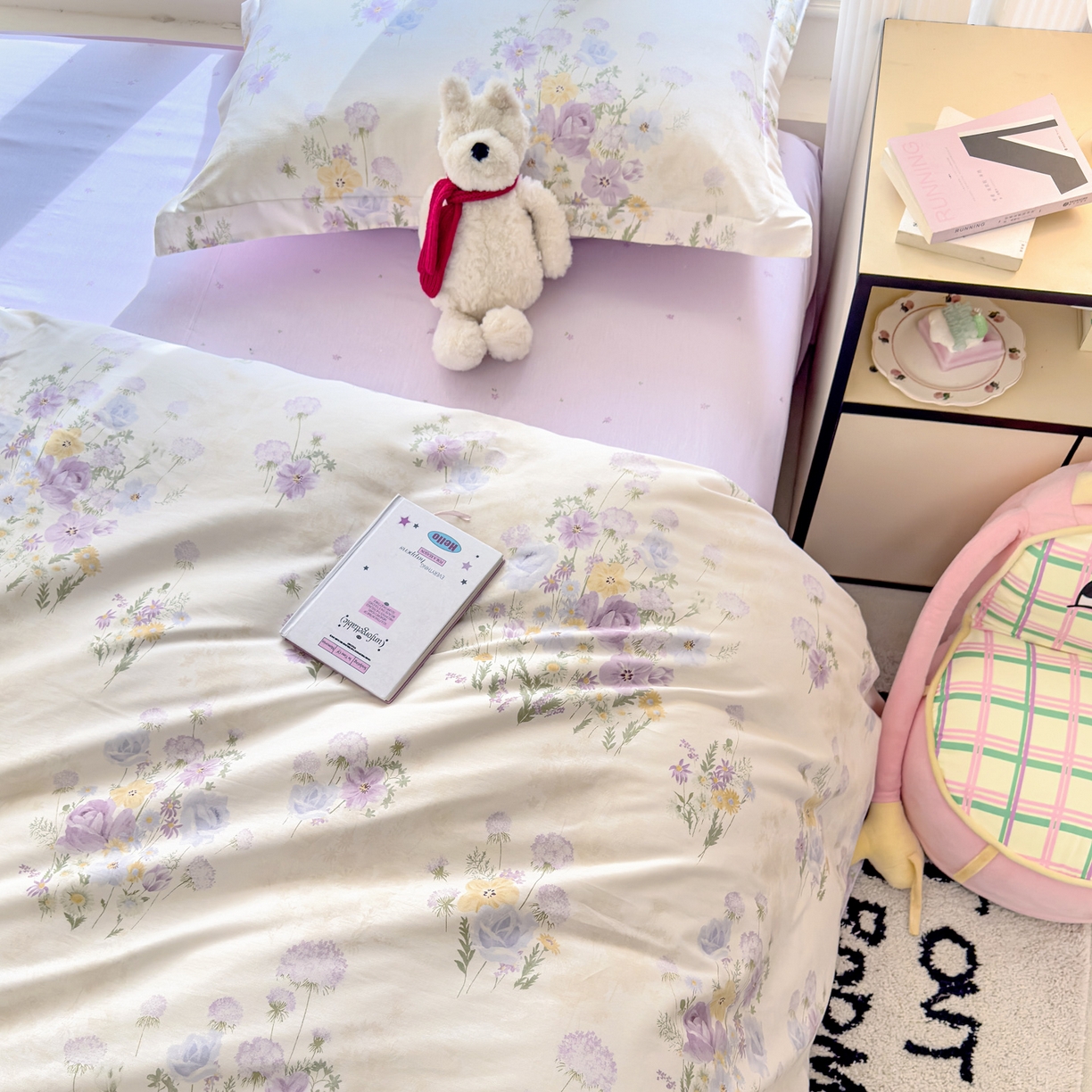 91家纺网 家纺一手货源 找家纺 洺兰家居 2026新款全棉纯棉13070小清新印花四件套 若兰