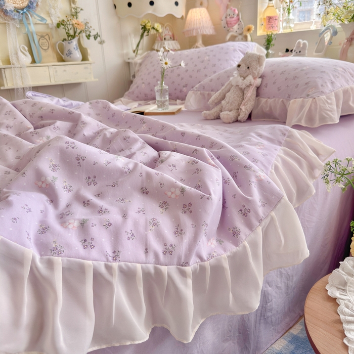 91家纺网 家纺一手货源 找家纺 港岛妹妹 2026新款雪纺花边夏被夏凉被空调被 葡萄园