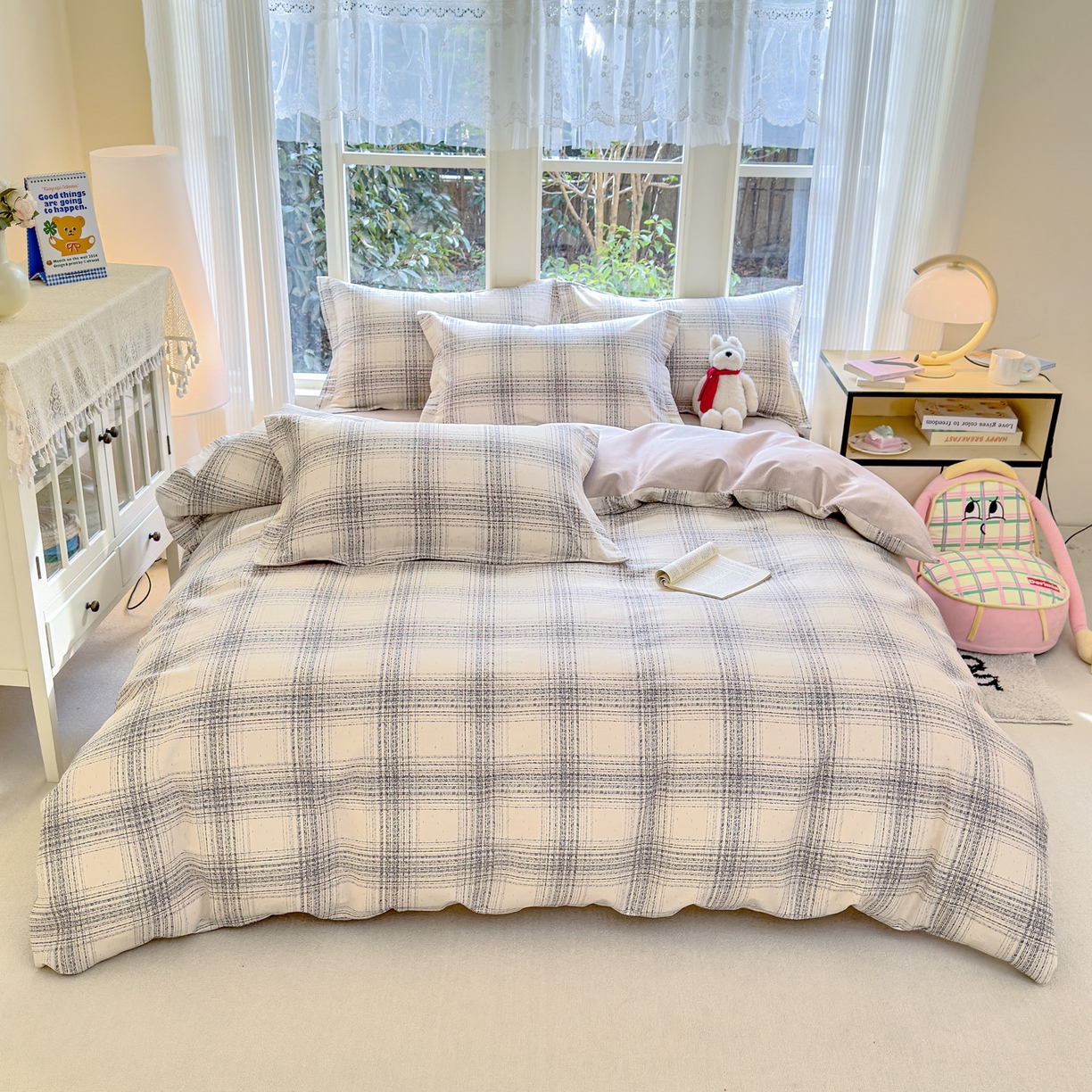 91家纺网 家纺一手货源 找家纺 洺兰家居 2026新款全棉纯棉13070小清新印花四件套 卡特