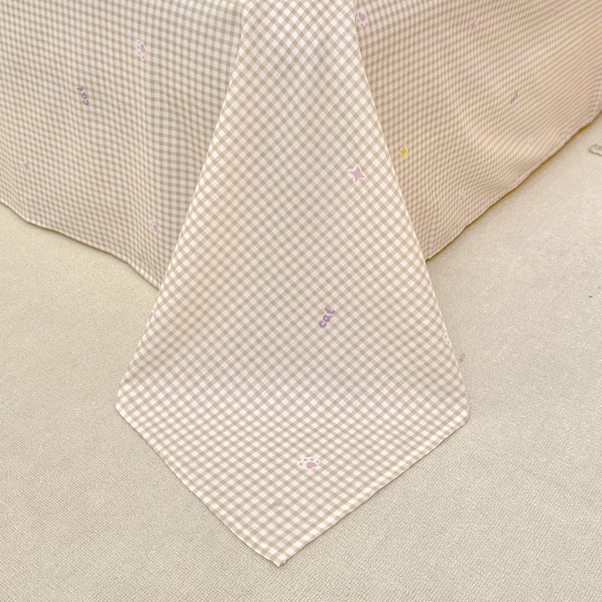 91家纺网 家纺一手货源 找家纺 洺兰家居 2026新款全棉纯棉13070小清新印花四件套 童年派对