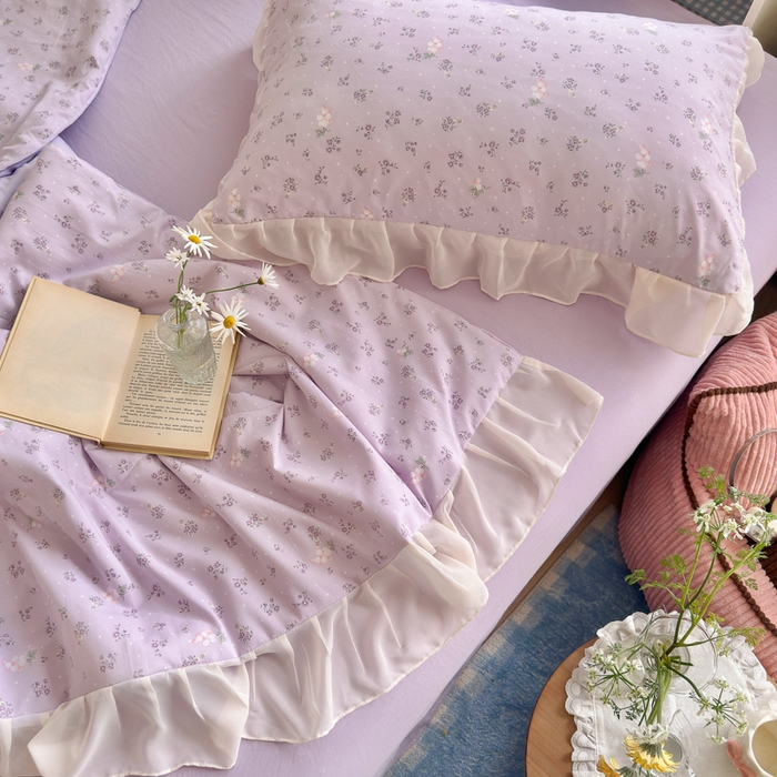 91家纺网 家纺一手货源 找家纺 港岛妹妹 2026新款雪纺花边夏被夏凉被空调被 葡萄园