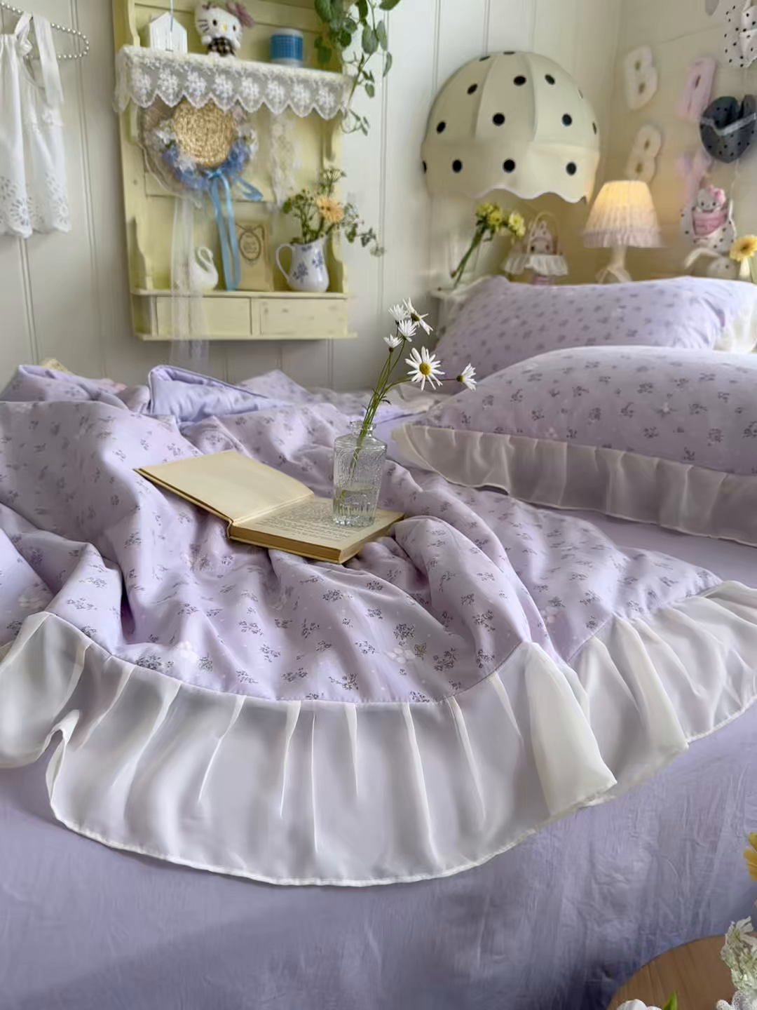 91家纺网 家纺一手货源 找家纺 港岛妹妹 2026新款雪纺花边夏被夏凉被空调被 葡萄园