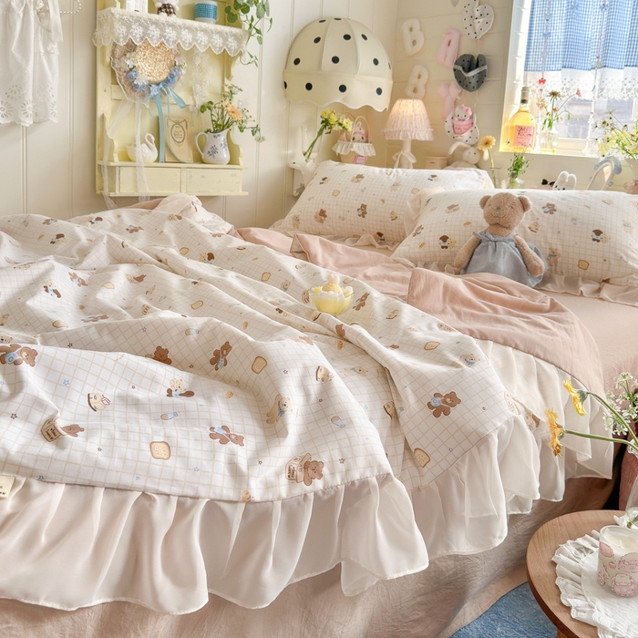 91家纺网 家纺一手货源 找家纺 港岛妹妹 2026新款雪纺花边夏被夏凉被空调被 曲奇饼干狗