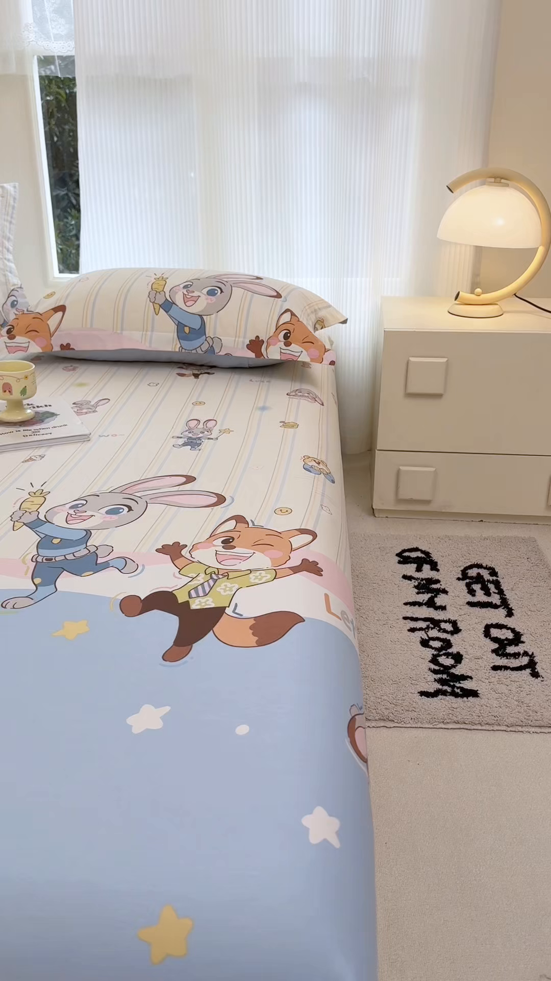 91家纺网 家纺一手货源 找家纺 洺兰家居 2026新款全棉纯棉13070小清新印花四件套 森林派对