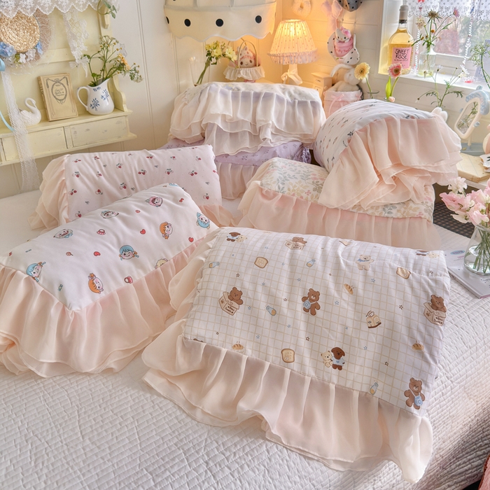 91家纺网 家纺一手货源 找家纺 港岛妹妹 2026新款雪纺花边夏被夏凉被空调被 组合图（仅供展示不可下单）