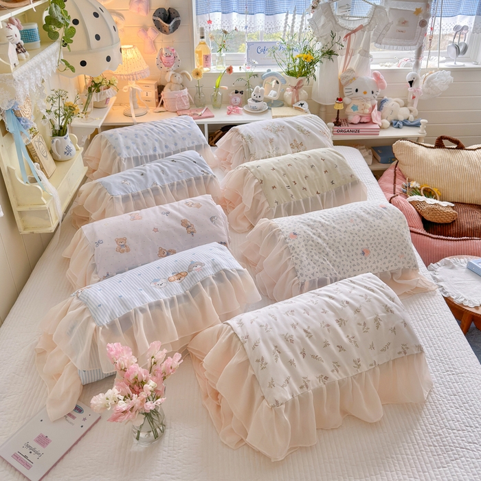 91家纺网 家纺一手货源 找家纺 港岛妹妹 2026新款雪纺花边夏被夏凉被空调被 组合图（仅供展示不可下单）