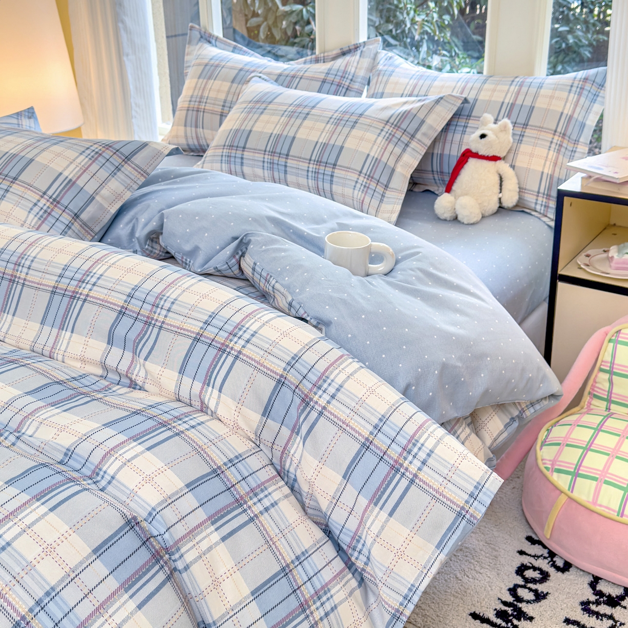 91家纺网 家纺一手货源 找家纺 （总）洺兰家居 2026新款全棉纯棉13070小清新印花单被套被套单件