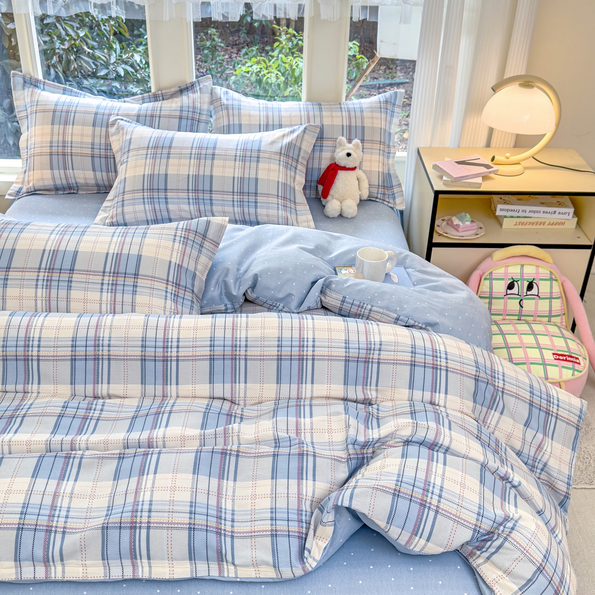 91家纺网 家纺一手货源 找家纺 （总）洺兰家居 2026新款全棉纯棉13070小清新印花单被套被套单件