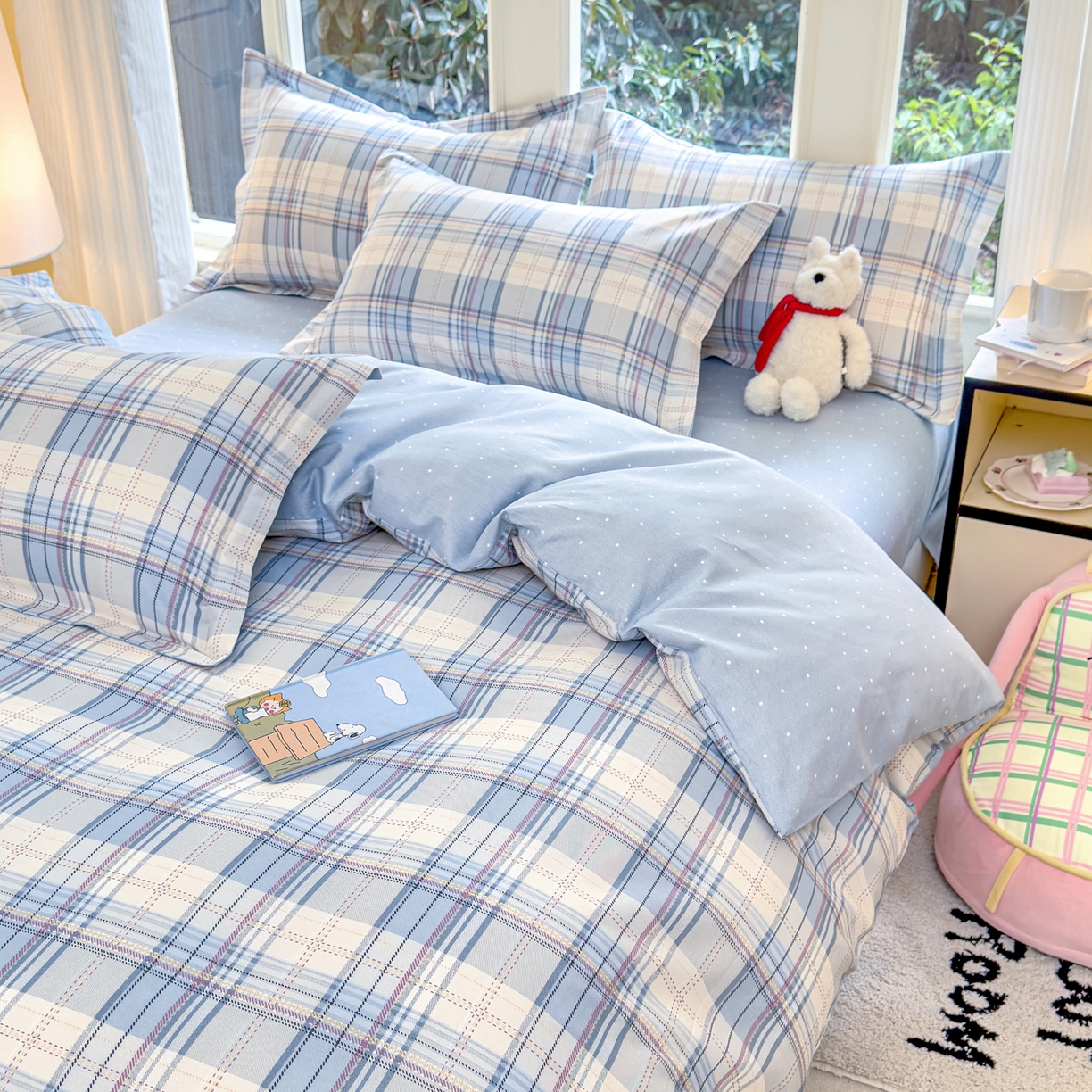 91家纺网 家纺一手货源 找家纺 （总）洺兰家居 2026新款全棉纯棉13070小清新印花单被套被套单件