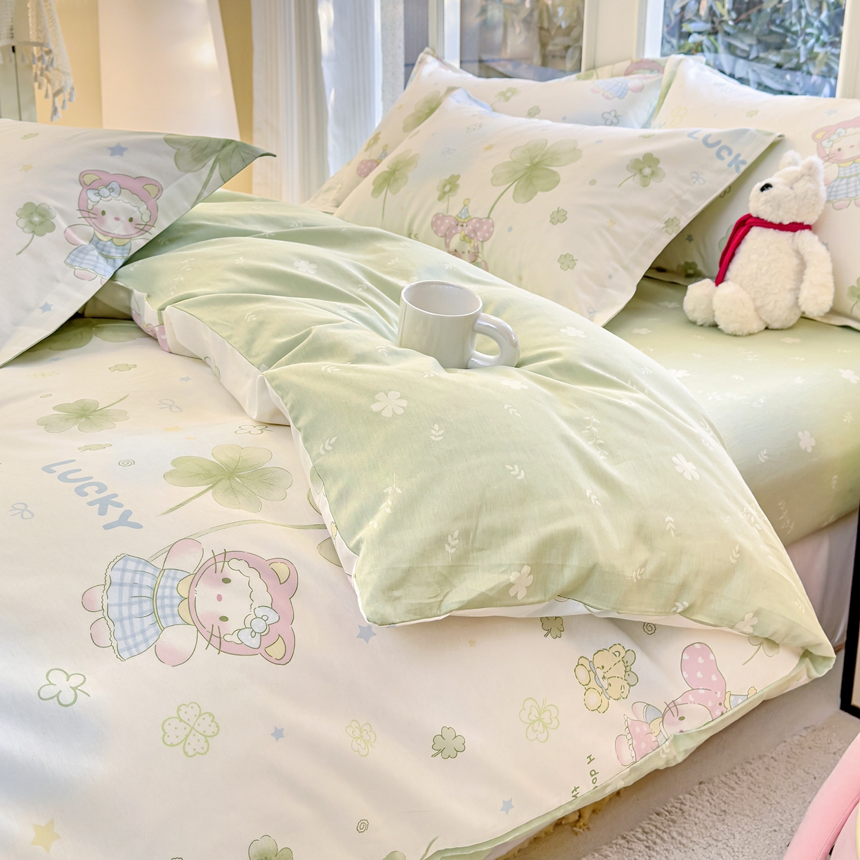 91家纺网 家纺一手货源 找家纺 （总）洺兰家居 2026新款全棉纯棉13070小清新印花单被套被套单件