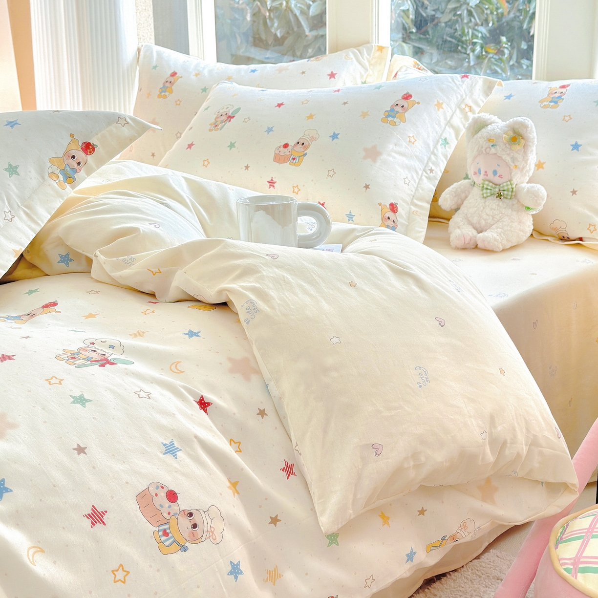 91家纺网 家纺一手货源 找家纺 （总）洺兰家居 2026新款全棉纯棉13070小清新印花单被套被套单件