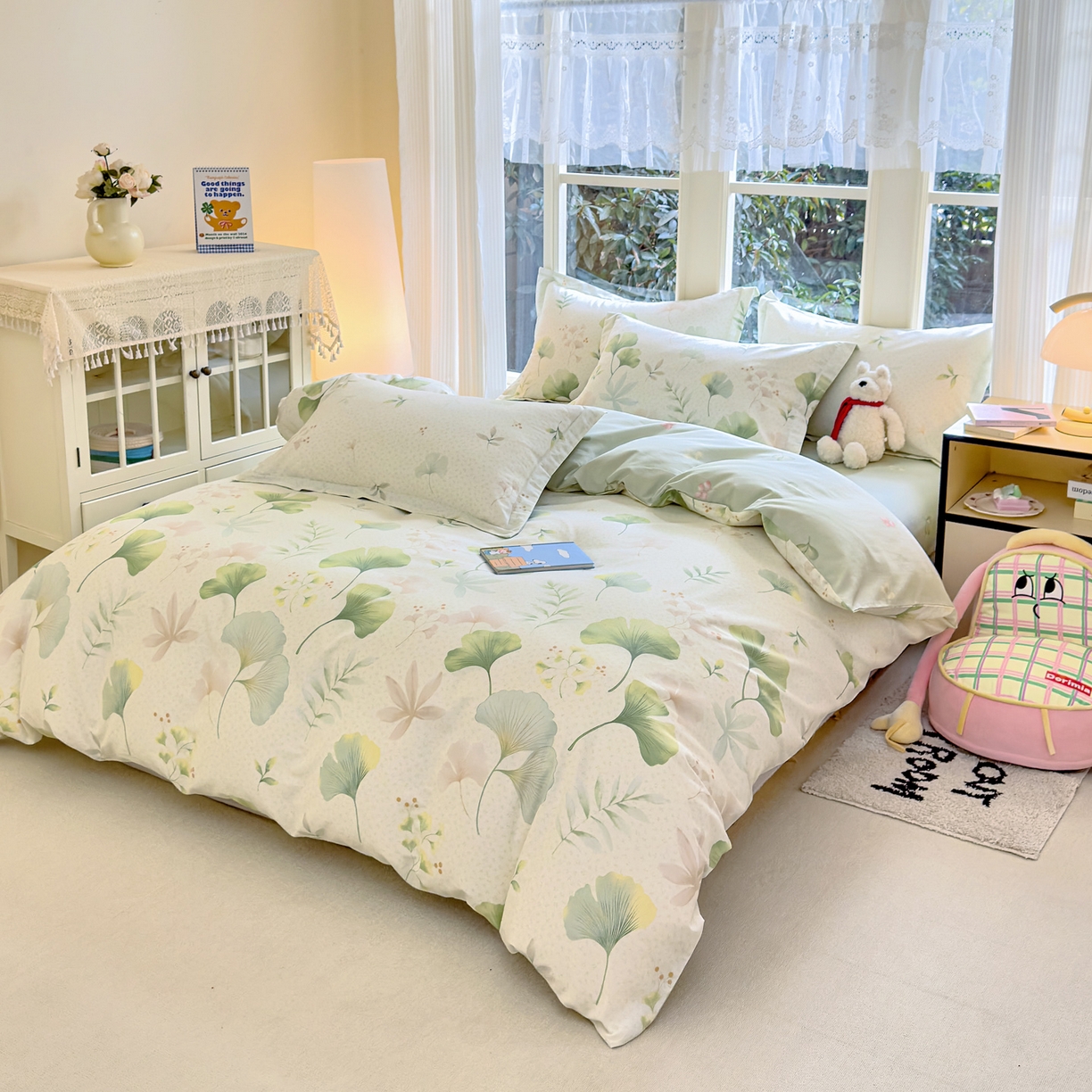 91家纺网 家纺一手货源 找家纺 洺兰家居 2026新款全棉纯棉13070小清新印花单被套被套单件 优雅生活