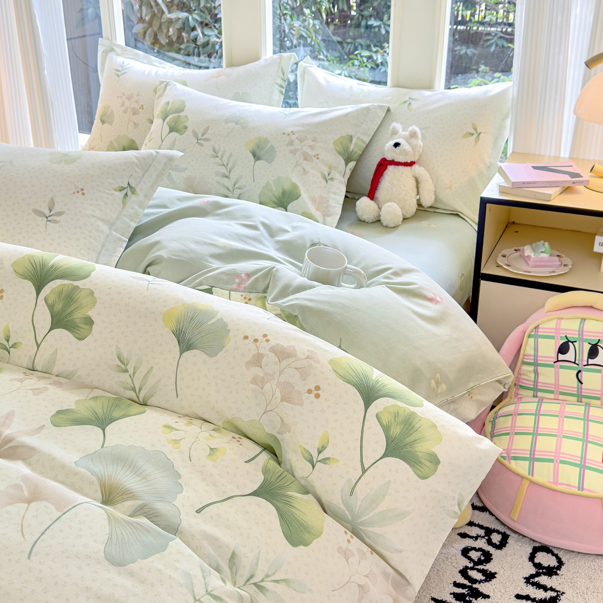 91家纺网 家纺一手货源 找家纺 洺兰家居 2026新款全棉纯棉13070小清新印花单被套被套单件 优雅生活