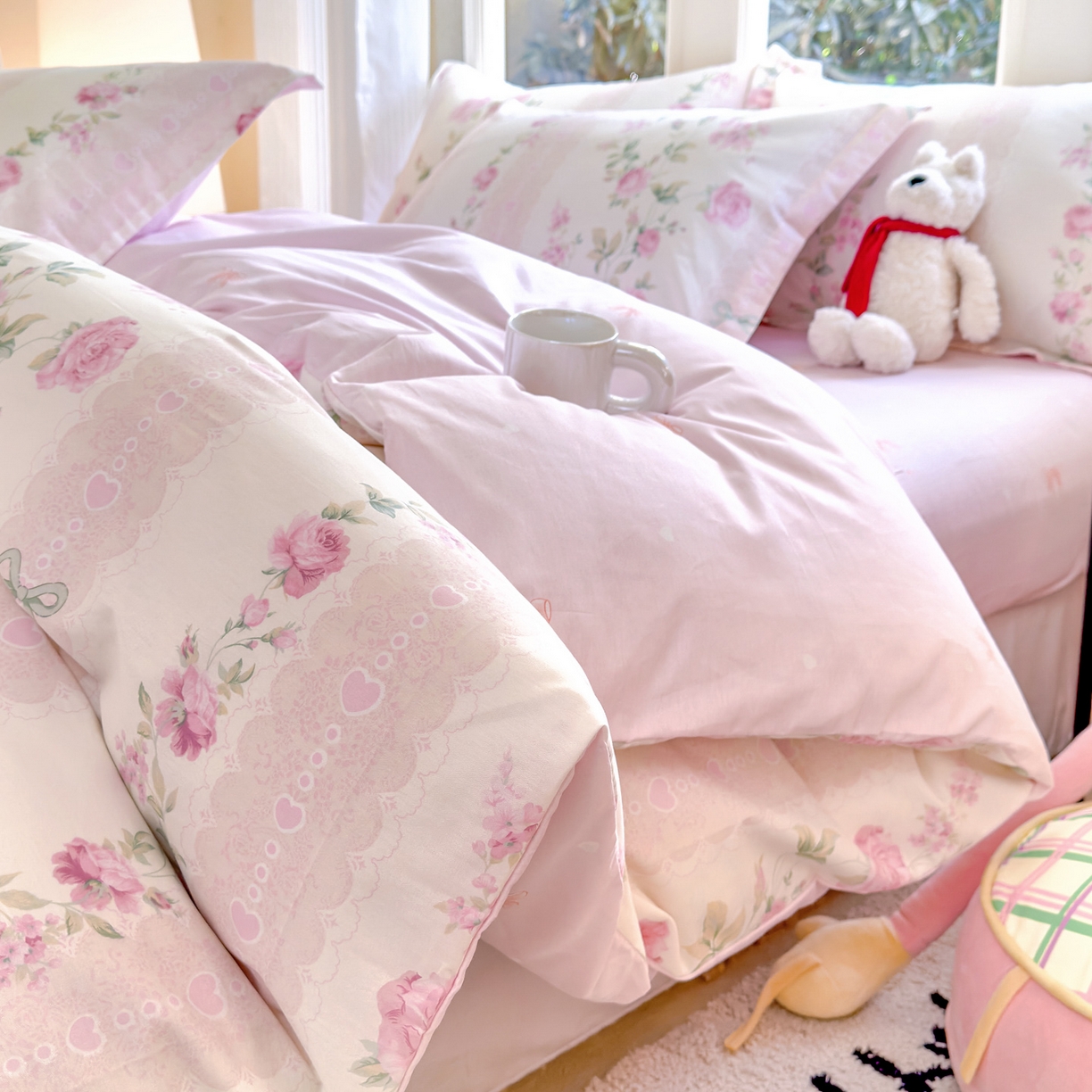 91家纺网 家纺一手货源 找家纺 洺兰家居 2026新款全棉纯棉13070小清新印花单被套被套单件 伊春园