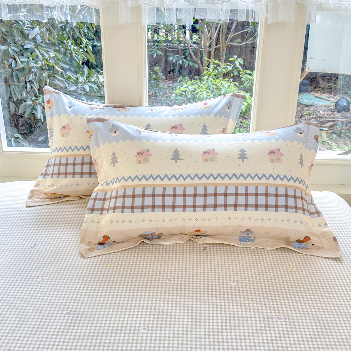 91家纺网 家纺一手货源 找家纺 洺兰家居 2026新款全棉纯棉13070小清新印花单被套被套单件 童年派对