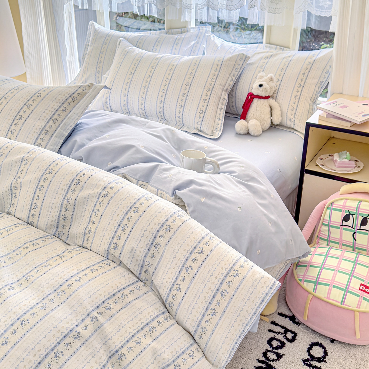 91家纺网 家纺一手货源 找家纺 洺兰家居 2026新款全棉纯棉13070小清新印花单被套被套单件 海岛假日