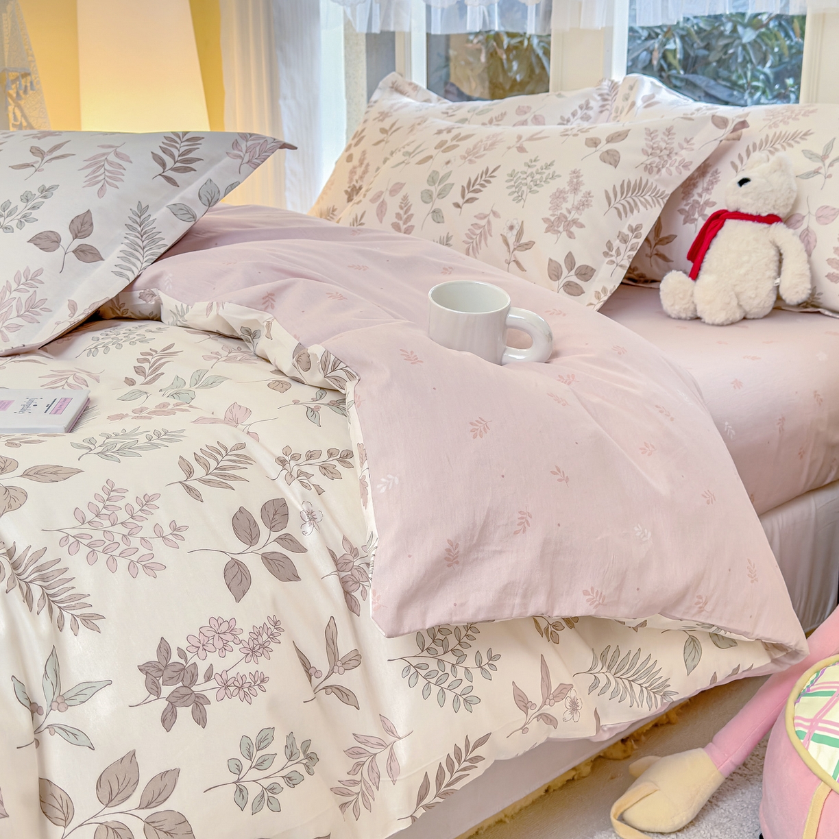 洺兰家居 2026新款全棉纯棉13070小清新印花单被套被套单件 晚风细语