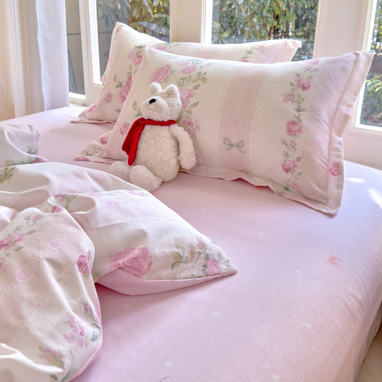 91家纺网 家纺一手货源 找家纺 洺兰家居 2026新款全棉纯棉13070小清新印花单被套被套单件 伊春园