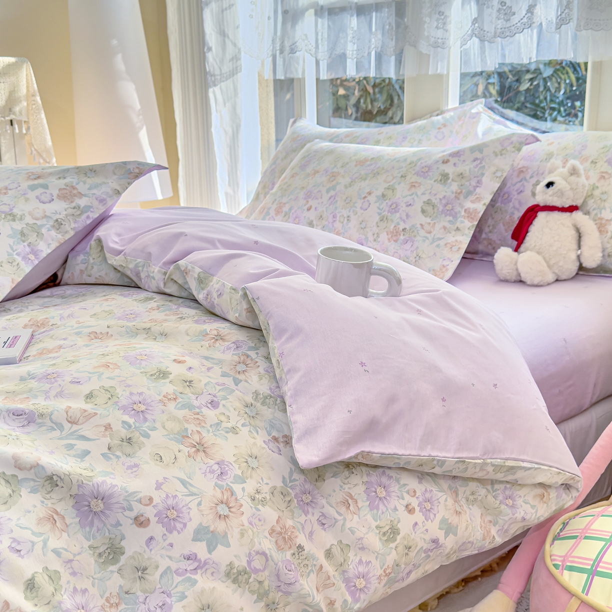 洺兰家居 2026新款全棉纯棉13070小清新印花单被套被套单件 栀子花