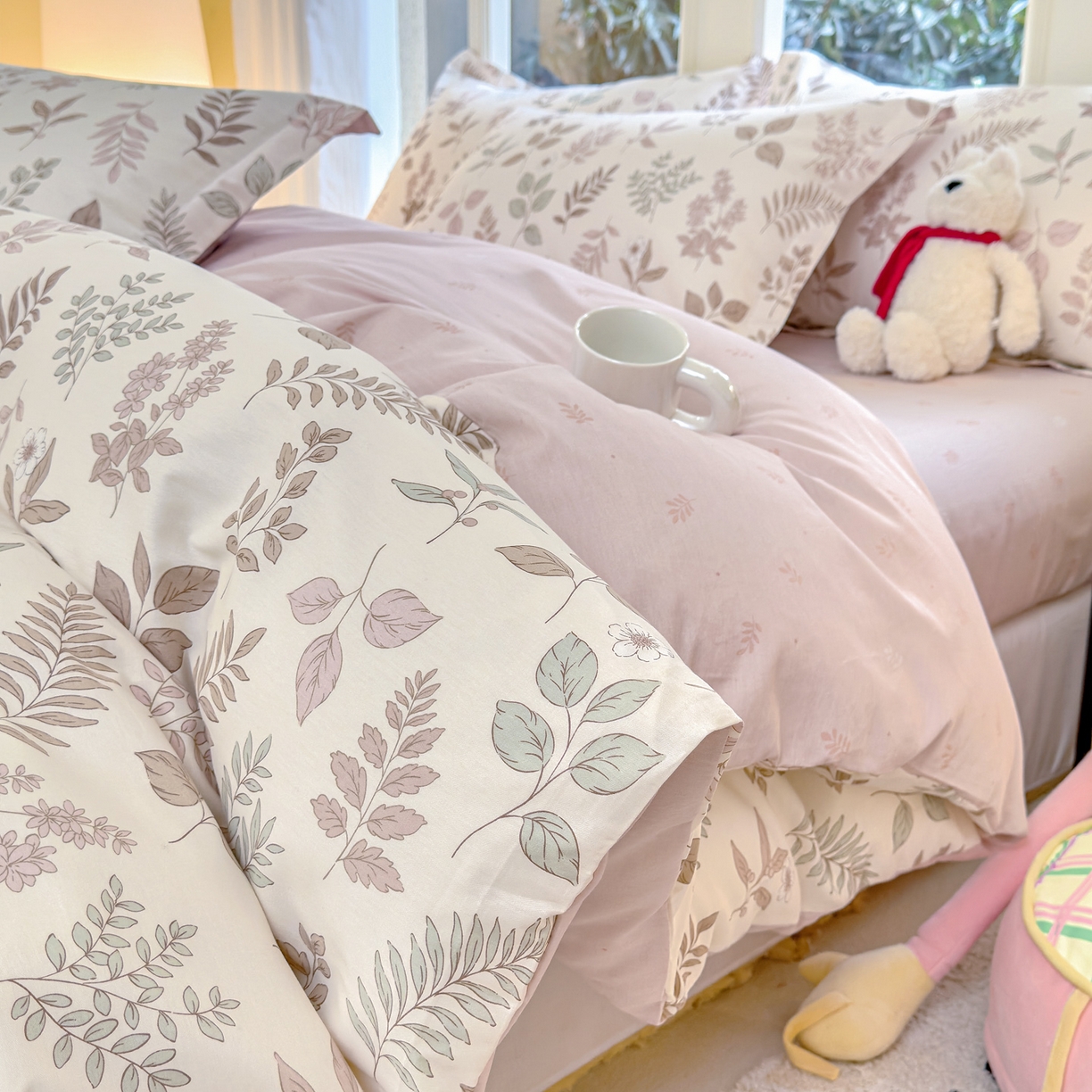 91家纺网 家纺一手货源 找家纺 洺兰家居 2026新款全棉纯棉13070小清新印花单被套被套单件 晚风细语