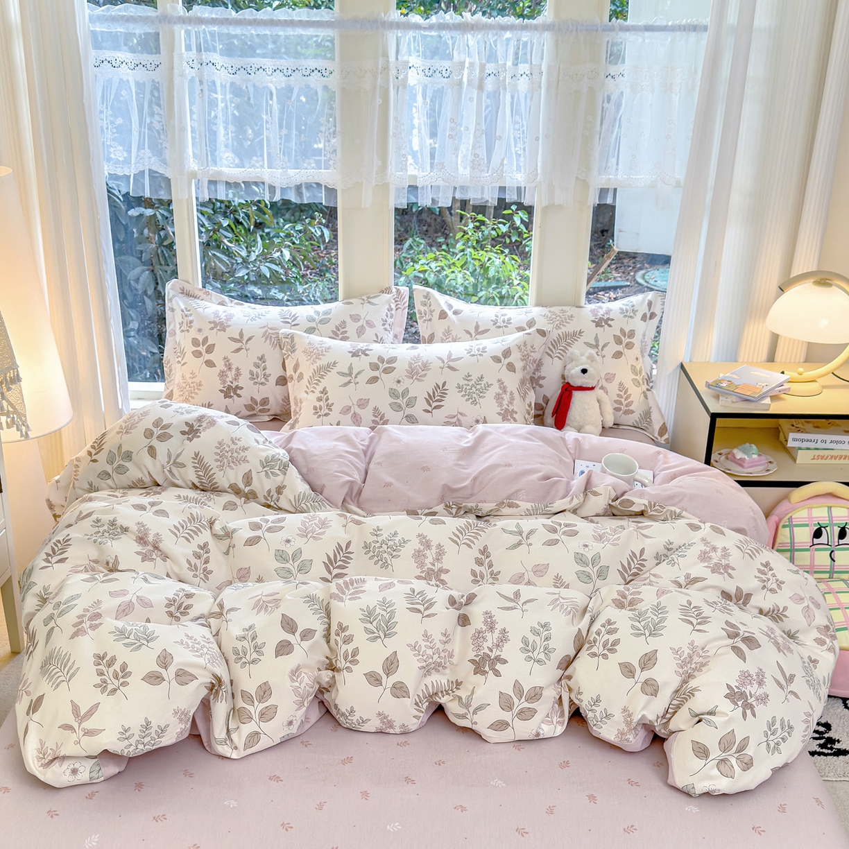 91家纺网 家纺一手货源 找家纺 洺兰家居 2026新款全棉纯棉13070小清新印花单被套被套单件 晚风细语