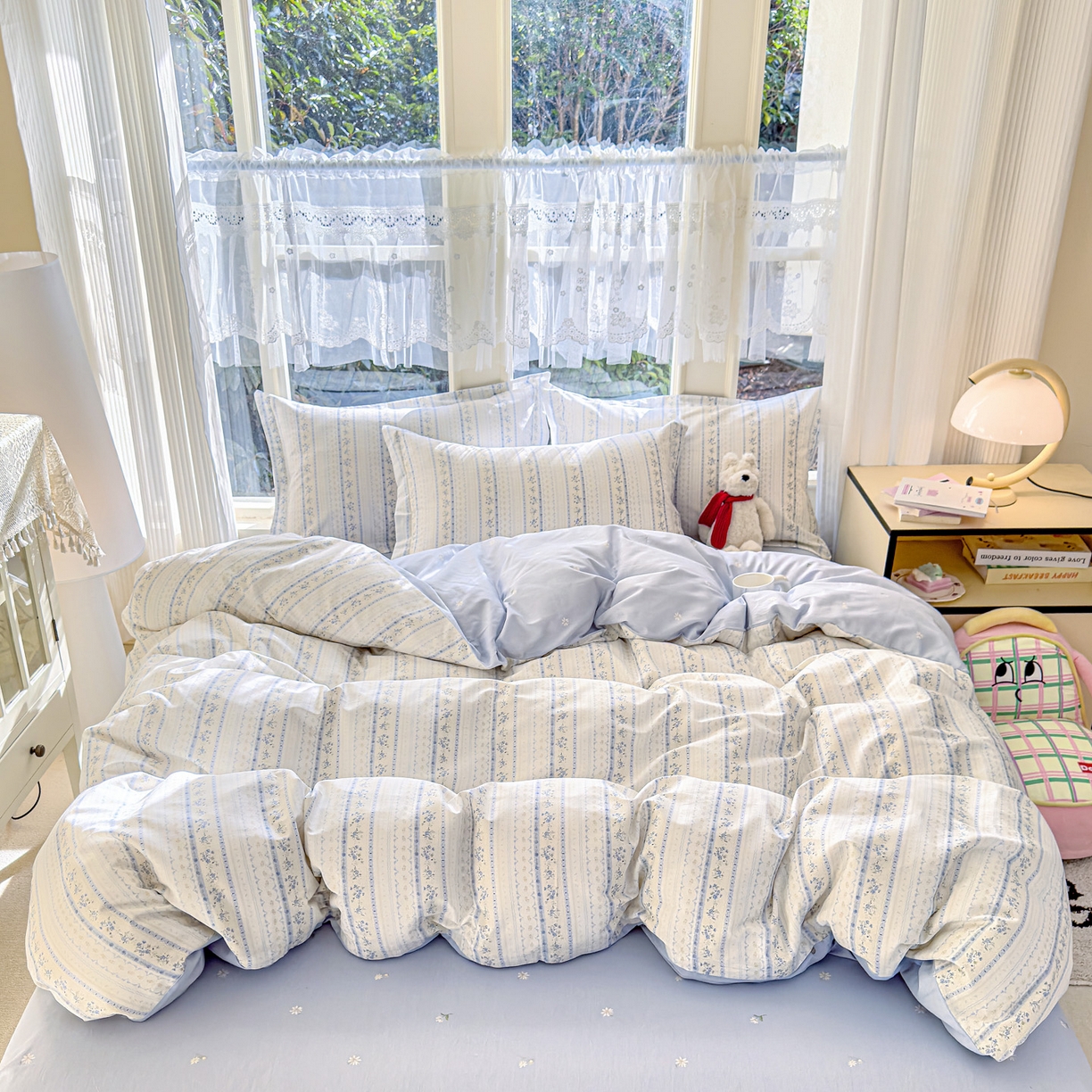 91家纺网 家纺一手货源 找家纺 洺兰家居 2026新款全棉纯棉13070小清新印花单被套被套单件 海岛假日