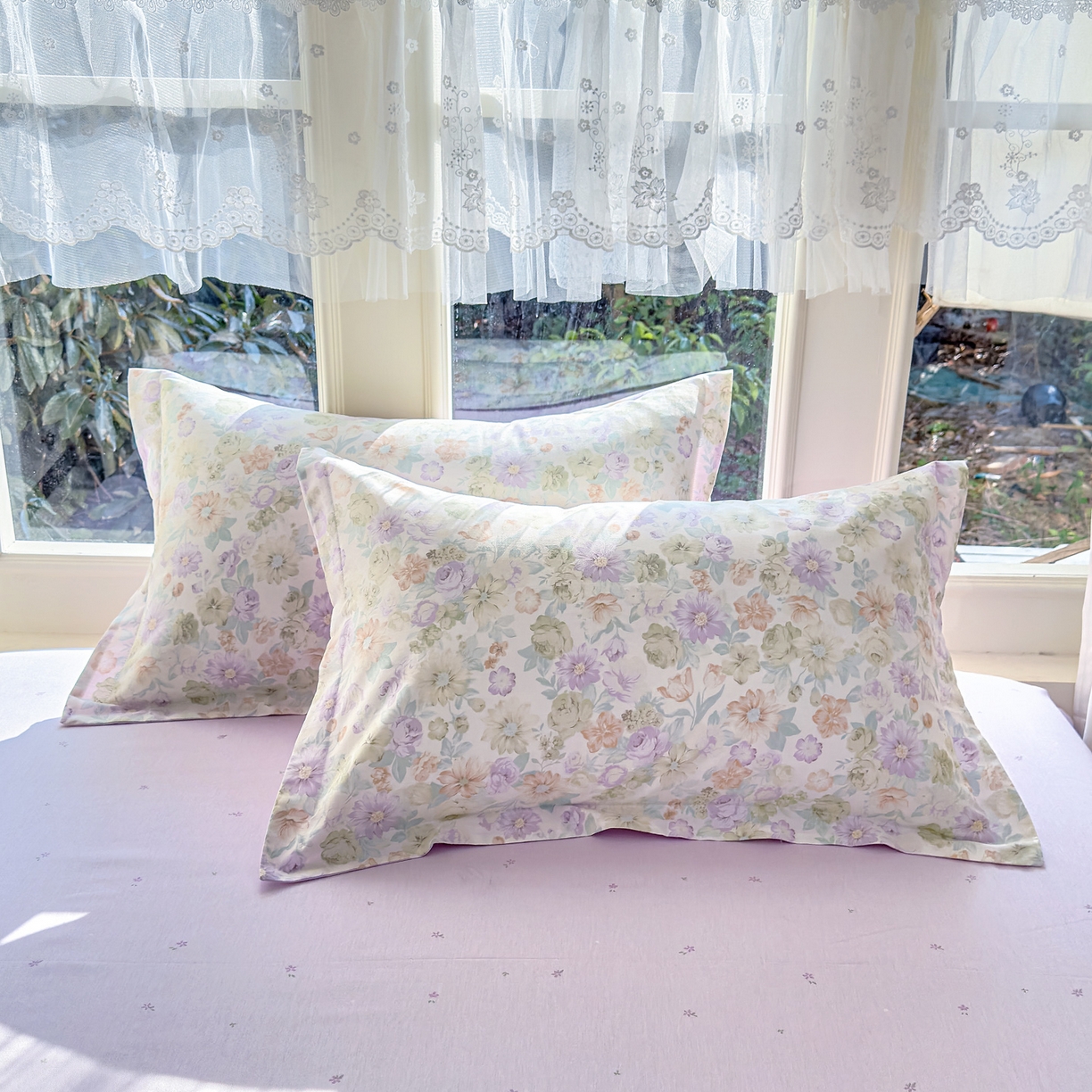 91家纺网 家纺一手货源 找家纺 洺兰家居 2026新款全棉纯棉13070小清新印花单被套被套单件 栀子花