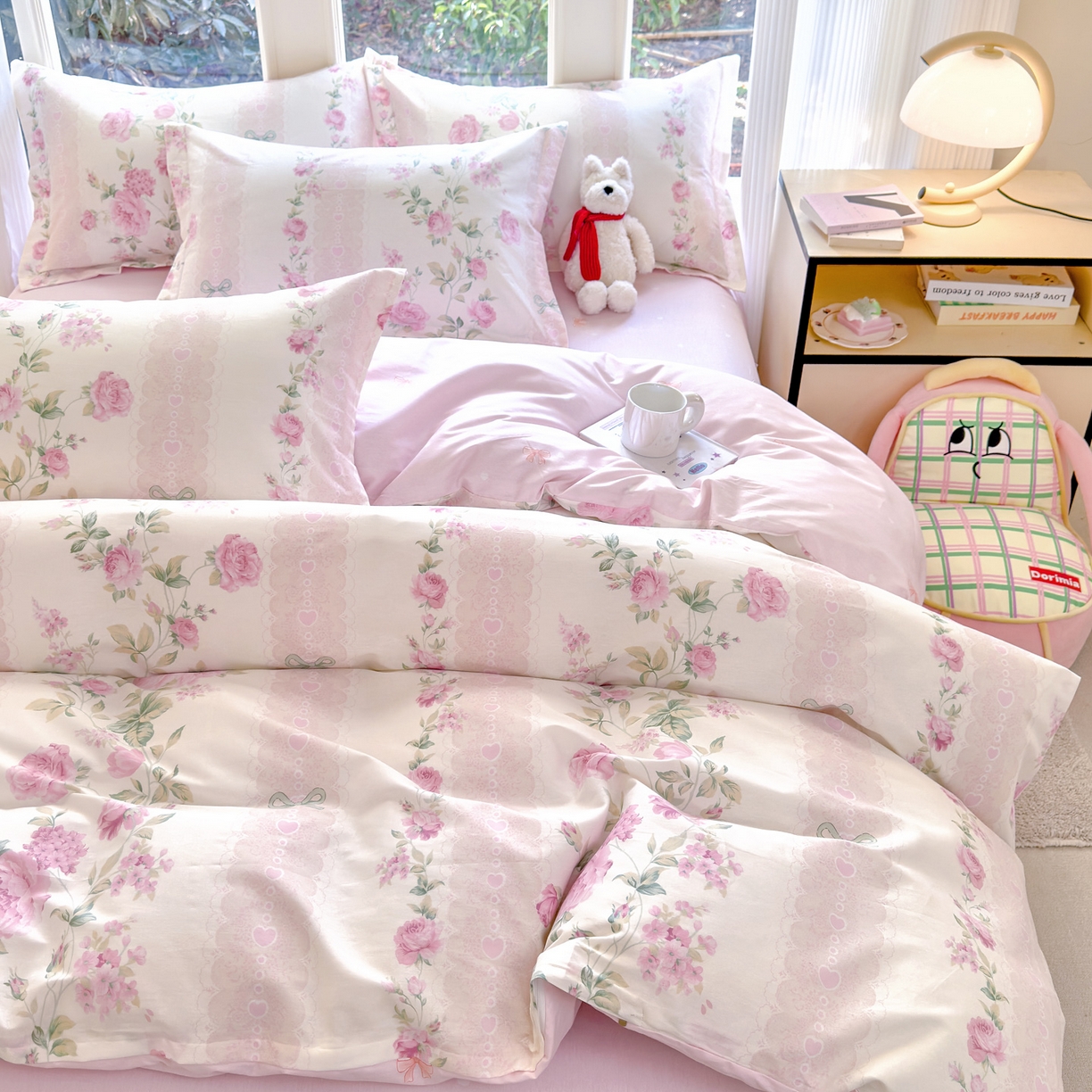 91家纺网 家纺一手货源 找家纺 洺兰家居 2026新款全棉纯棉13070小清新印花单被套被套单件 伊春园