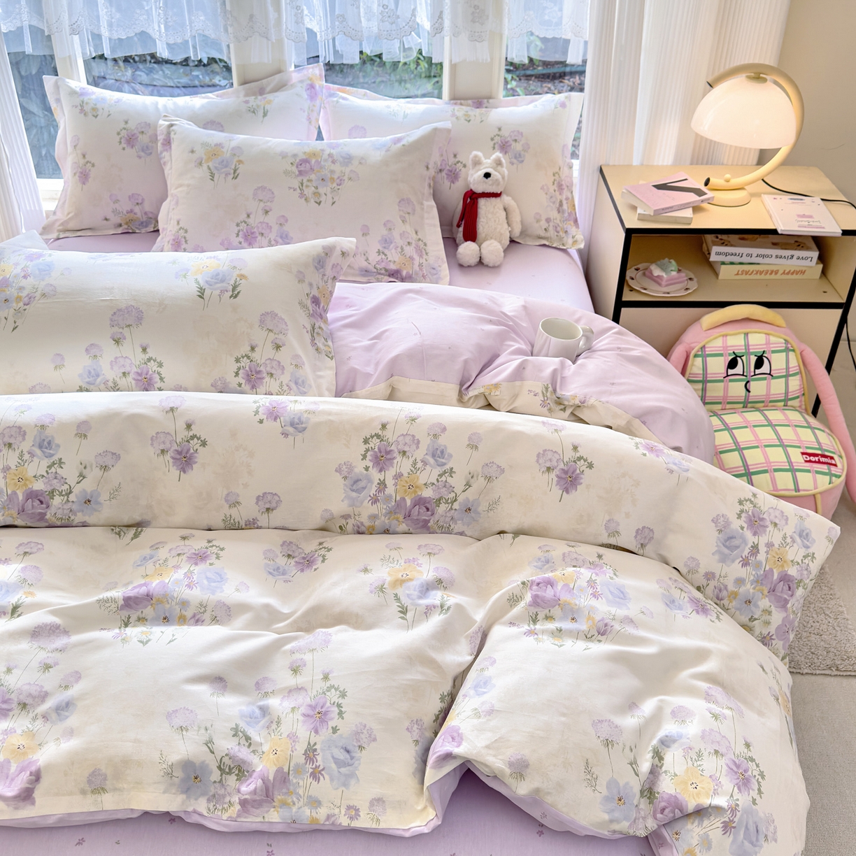 91家纺网 家纺一手货源 找家纺 洺兰家居 2026新款全棉纯棉13070小清新印花单被套被套单件 若兰