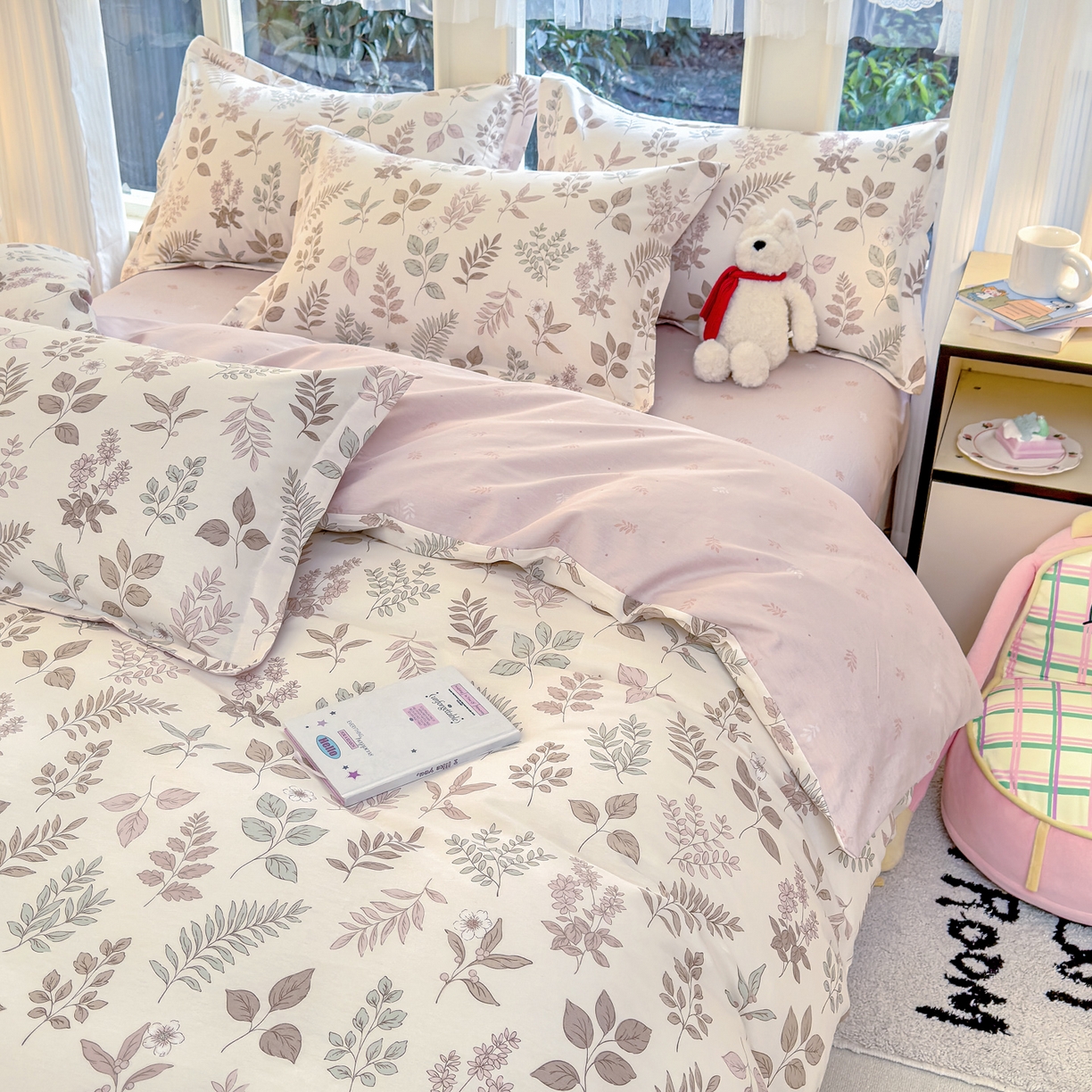 91家纺网 家纺一手货源 找家纺 洺兰家居 2026新款全棉纯棉13070小清新印花单被套被套单件 晚风细语