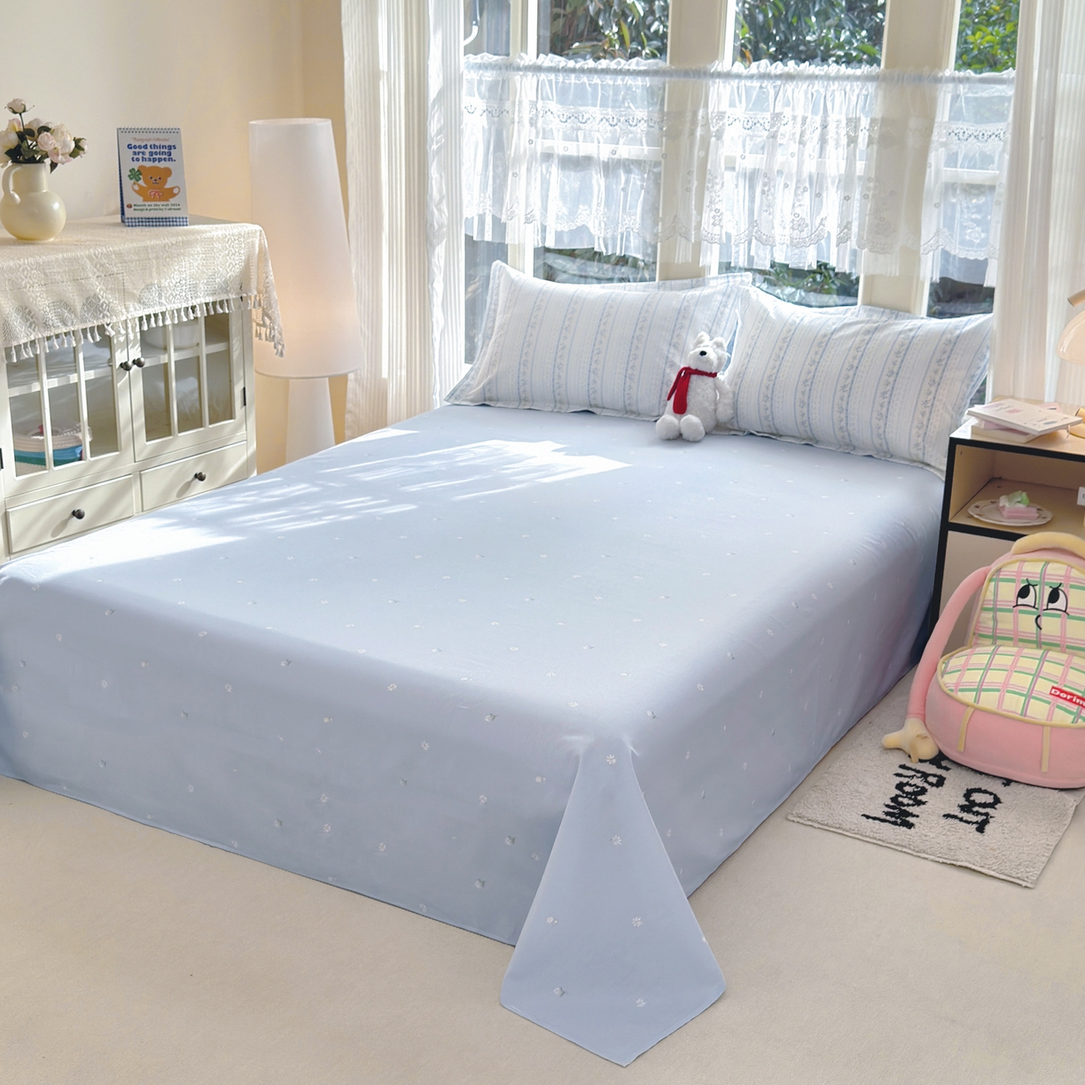 91家纺网 家纺一手货源 找家纺 洺兰家居 2026新款全棉纯棉13070小清新印花单被套被套单件 海岛假日