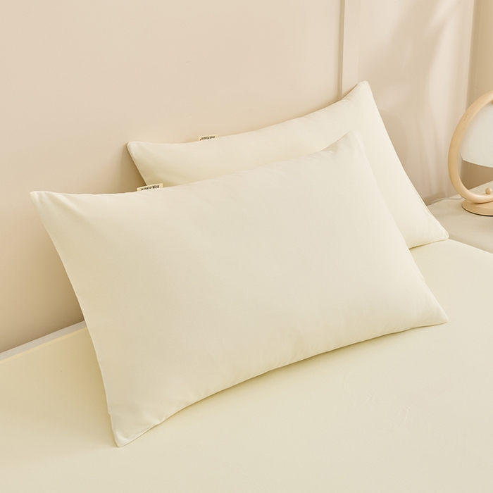 91家纺网 家纺一手货源 找家纺 居美良品 2026新款新疆长绒棉100%全棉纯色A类纯棉床单 米白