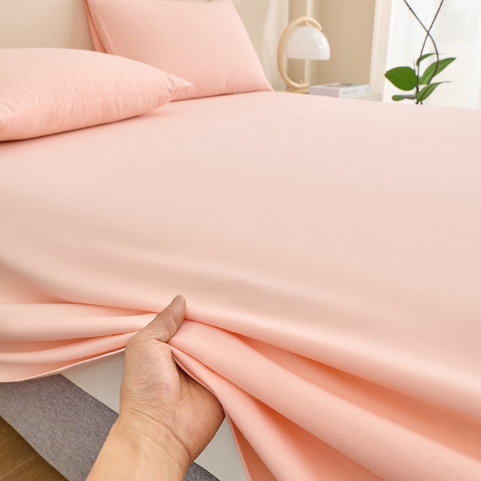 91家纺网 家纺一手货源 找家纺 居美良品 2026新款新疆长绒棉100%全棉纯色A类纯棉床单 淡玉