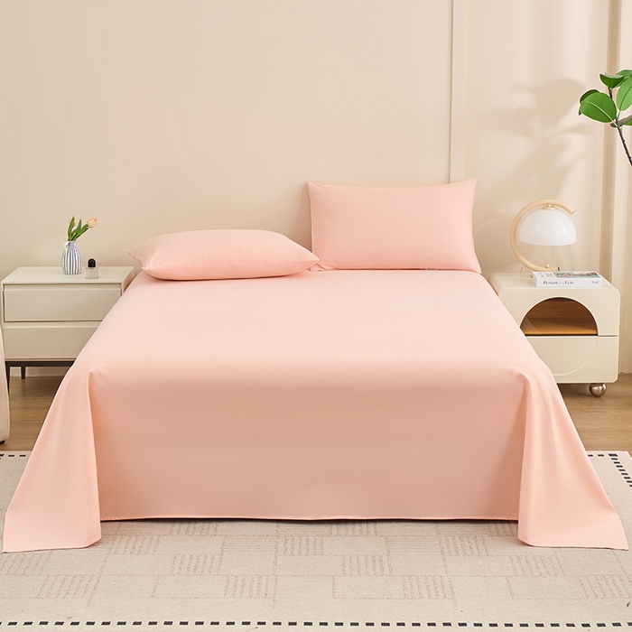 91家纺网 家纺一手货源 找家纺 居美良品 2026新款新疆长绒棉100%全棉纯色A类纯棉床单 淡玉