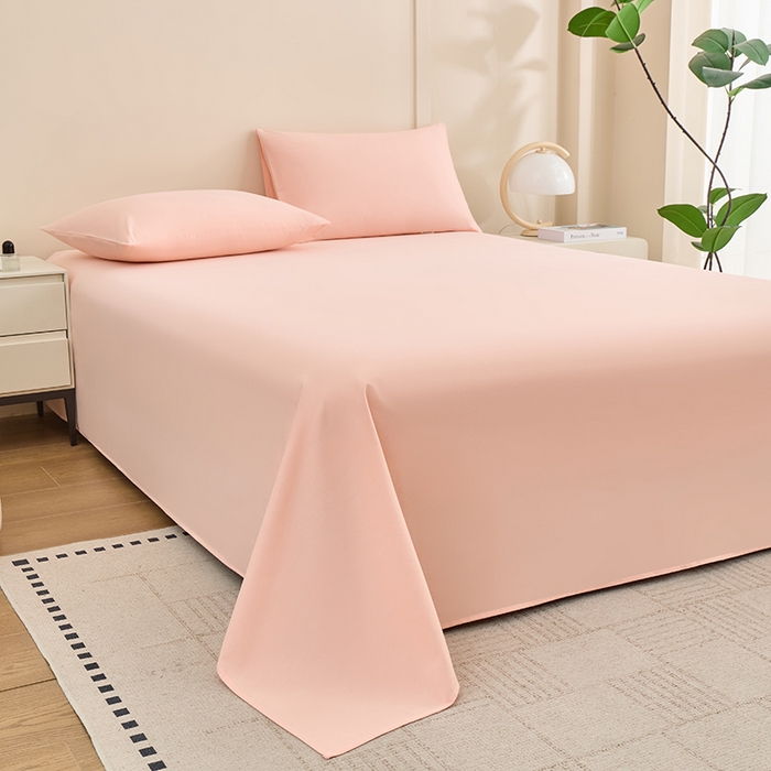 91家纺网 家纺一手货源 找家纺 居美良品 2026新款新疆长绒棉100%全棉纯色A类纯棉床单 淡玉