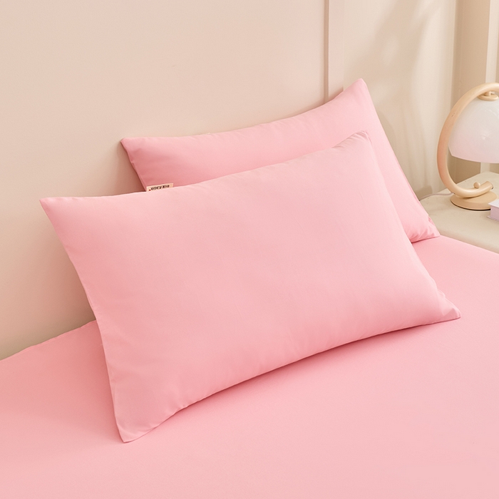 91家纺网 家纺一手货源 找家纺 居美良品 2026新款新疆长绒棉100%全棉纯色A类纯棉床单 浅粉