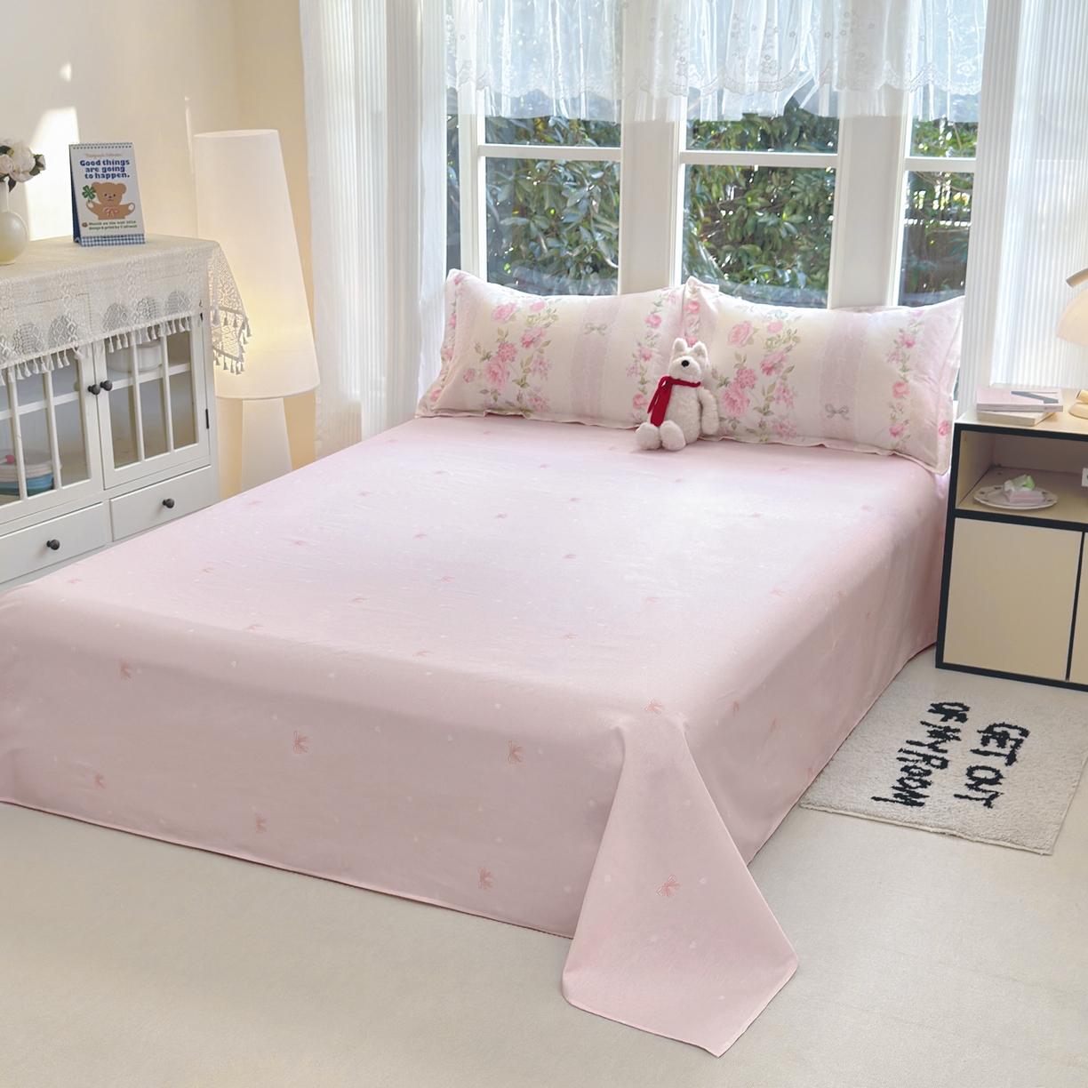 洺兰家居 2026新款全棉纯棉13070小清新印花单床单床单单件 伊春园