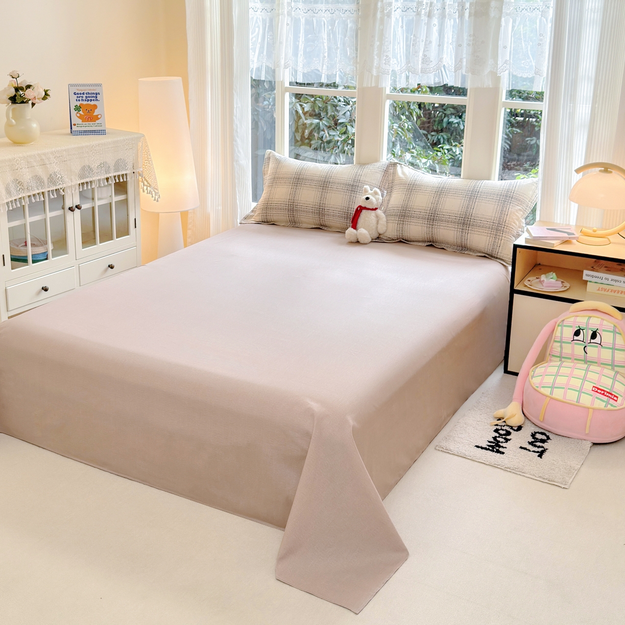 洺兰家居 2026新款全棉纯棉13070小清新印花单床单床单单件 卡特